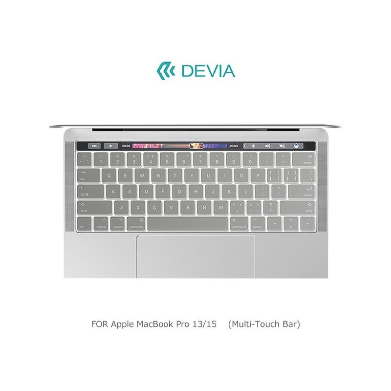 Protezione Tastiera Macbook Pro 13 & 15 con Multi-Touch Bar
