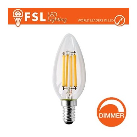 Lampada Filamento Oliva - 4W 4000K E14 Dimmerabile